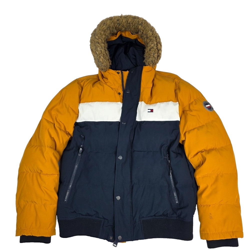 Tommy Hilfiger Men's Arctic Long Snorkel Hooded Jacket Size M - Removable Fur